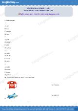 Đề thi học kì 1 Tiếng Anh 3 Phonics Smart - Đề số 5